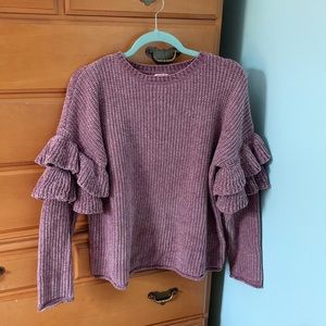 Mauve chenille sweater